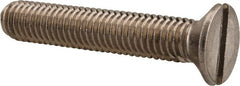 Value Collection - M8x1.25 Metric Coarse, 45mm OAL Slotted Drive Machine Screw - Flat Head, Grade 18-8 & A2 Stainless Steel, Uncoated, Without Washer - Exact Tooling