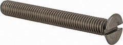 Value Collection - M8x1.25 Metric Coarse, 65mm OAL Slotted Drive Machine Screw - Flat Head, Grade 18-8 & A2 Stainless Steel, Uncoated, Without Washer - Exact Tooling