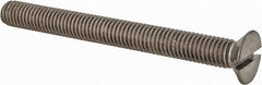 Value Collection - M8x1.25 Metric Coarse, 80mm OAL Slotted Drive Machine Screw - Flat Head, Grade 18-8 & A2 Stainless Steel, Uncoated, Without Washer - Exact Tooling