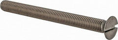 Value Collection - M8x1.25 Metric Coarse, 90mm OAL Slotted Drive Machine Screw - Flat Head, Grade 18-8 & A2 Stainless Steel, Uncoated, Without Washer - Exact Tooling
