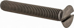 Value Collection - M10x1.50 Metric Coarse, 65mm OAL Slotted Drive Machine Screw - Flat Head, Grade 18-8 & A2 Stainless Steel, Uncoated, Without Washer - Exact Tooling