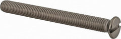 Value Collection - M10x1.50 Metric Coarse, 100mm OAL Slotted Drive Machine Screw - Flat Head, Grade 18-8 & A2 Stainless Steel, Uncoated, Without Washer - Exact Tooling
