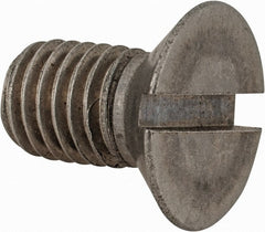Value Collection - M12x1.75 Metric Coarse, 20mm OAL Slotted Drive Machine Screw - Flat Head, Grade 18-8 & A2 Stainless Steel, Uncoated, Without Washer - Exact Tooling