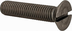 Value Collection - M12x1.75 Metric Coarse, 55mm OAL Slotted Drive Machine Screw - Flat Head, Grade 18-8 & A2 Stainless Steel, Uncoated, Without Washer - Exact Tooling