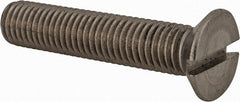 Value Collection - M12x1.75 Metric Coarse, 60mm OAL Slotted Drive Machine Screw - Flat Head, Grade 18-8 & A2 Stainless Steel, Uncoated, Without Washer - Exact Tooling
