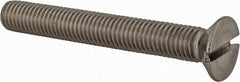 Value Collection - M12x1.75 Metric Coarse, 90mm OAL Slotted Drive Machine Screw - Flat Head, Grade 18-8 & A2 Stainless Steel, Uncoated, Without Washer - Exact Tooling