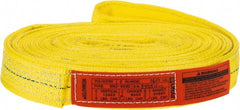 Lift-All - 16' Long x 2" Wide, 12,200 Lb Vertical Capacity, 2 Ply, Polyester Web Sling - 9,800 Lb Choker Capacity, Yellow - Exact Tooling