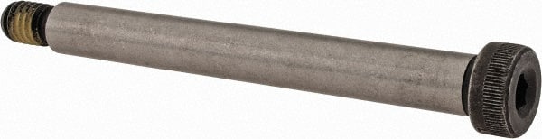 Value Collection - 3/8" Shoulder Diam x 3-1/4" Shoulder Length, 5/16-18 UNC, Hex Socket Shoulder Screw - 4140 Alloy Steel with Nylon Locking Patch, 1/4" Head Height x 9/16" Head Diam - Exact Tooling
