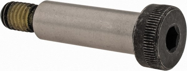Value Collection - 1/2" Shoulder Diam x 1-1/2" Shoulder Length, 3/8-16 UNC, Hex Socket Shoulder Screw - 4140 Alloy Steel with Nylon Locking Patch, 5/16" Head Height x 3/4" Head Diam - Exact Tooling