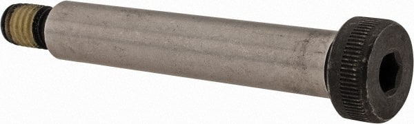 Value Collection - 1/2" Shoulder Diam x 2-3/4" Shoulder Length, 3/8-16 UNC, Hex Socket Shoulder Screw - 4140 Alloy Steel with Nylon Locking Patch, 5/16" Head Height x 3/4" Head Diam - Exact Tooling