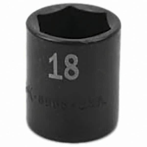 SK - Impact Socket - 3/8"DR 18MM IMPACT SOCKET - Exact Tooling