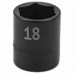 SK - Impact Socket - 3/8"DR 18MM IMPACT SOCKET - Exact Tooling