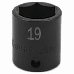 SK - Impact Socket - 3/8"DR 19MM IMPACT SOCKET - Exact Tooling