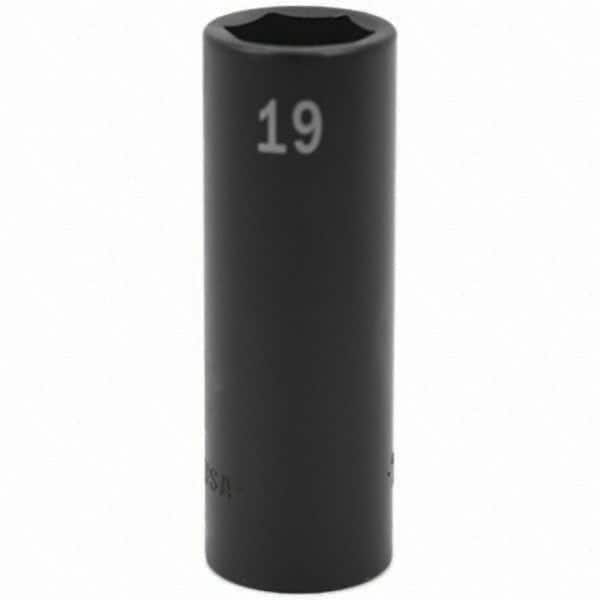 SK - Impact Socket - 1/2"DR 19MM DEEP IMPACT SOCKET - Exact Tooling