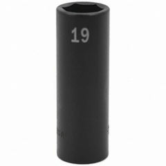 SK - Impact Socket - 1/2"DR 19MM DEEP IMPACT SOCKET - Exact Tooling
