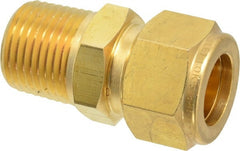 Ham-Let - 5/8" OD, Brass Male Connector - Comp x MNPT Ends - Exact Tooling