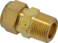Ham-Let - 3/4" OD, Brass Male Connector - Comp x MNPT Ends - Exact Tooling
