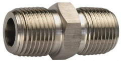 Ham-Let - 3/4" Internal Brass Hex Nipple - 3600 PSI, MNPT x MNPT - Exact Tooling