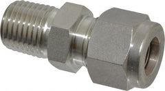 Ham-Let - 3/8" OD, Grade 316Stainless Steel Male Connector - Comp x MNPT Ends - Exact Tooling