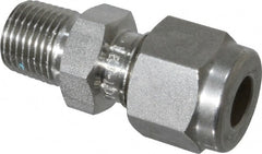 Ham-Let - 1/4" OD, Grade 316Stainless Steel Male Connector - Comp x MNPT Ends - Exact Tooling