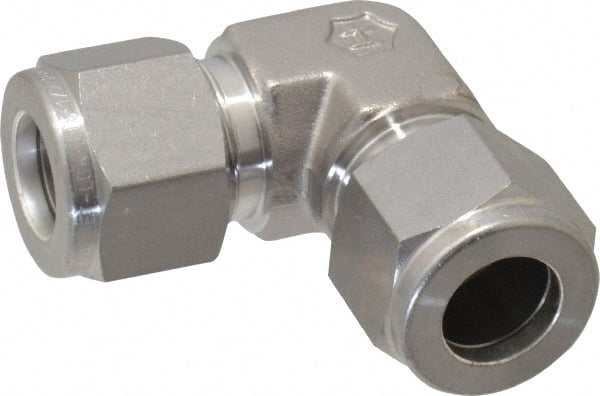 Ham-Let - 1/2" OD, Grade 316Stainless Steel Union Elbow - Comp x Comp Ends - Exact Tooling