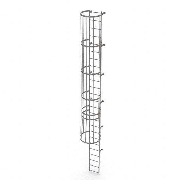 TRI-ARC - Rolling & Wall Mounted Ladders & Platforms Type: Fixed Ladder Style: Safety Cage - Exact Tooling