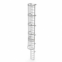 TRI-ARC - Rolling & Wall Mounted Ladders & Platforms Type: Fixed Ladder Style: Safety Cage - Exact Tooling