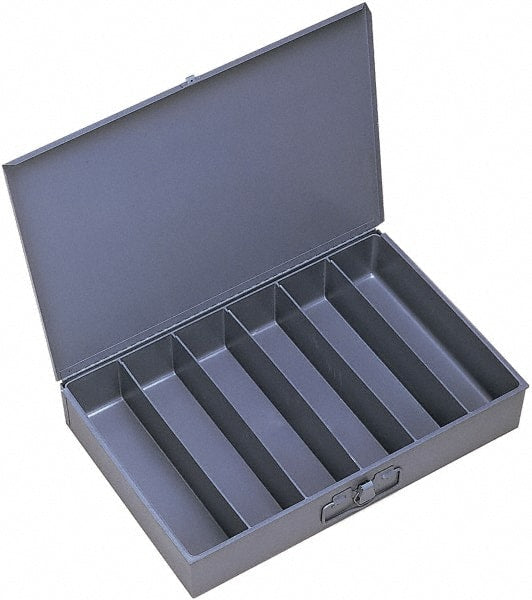 Durham - 18 Inches Wide x 3 Inches High x 12 Inches Deep Compartment Box - Steel , 6 Compartments - Exact Tooling