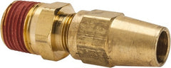 Parker - 3/8" OD, Brass Male Connector - 400 Max Working psi, -65 to 250°F, Comp x MNPT Ends - Exact Tooling