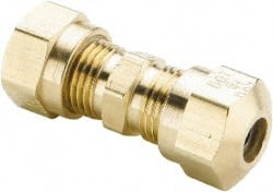 Parker - 3/8" OD, Brass Union - 150 Max Working psi, -40 to 200°F, Comp x Comp Ends - Exact Tooling