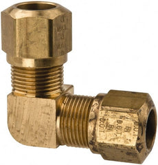 Parker - 1/2" OD, Brass Union Elbow - 150 Max Working psi, -40 to 200°F, Comp x Comp Ends - Exact Tooling