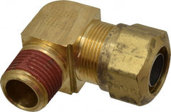 Parker - 3/4" OD, Brass Male Elbow - 150 Max Working psi, -40 to 200°F, Comp x MNPT Ends - Exact Tooling