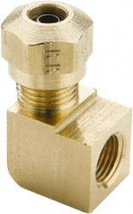 Parker - 1/4" OD, Brass Female Elbow - 150 Max Working psi, -40 to 200°F, Comp x FNPT Ends - Exact Tooling