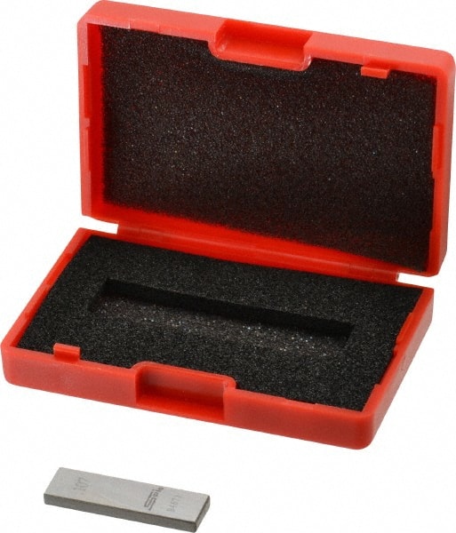 SPI - 0.107" Rectangular Steel Gage Block - Accuracy Grade AS-1, Includes NIST Traceability Certification - Exact Tooling