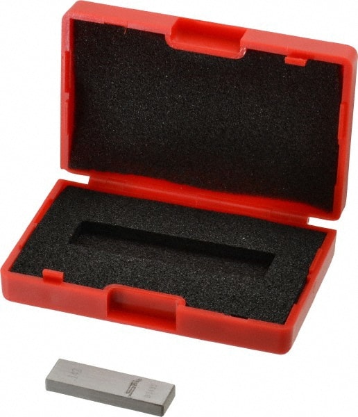 SPI - 0.142" Rectangular Steel Gage Block - Accuracy Grade AS-1, Includes NIST Traceability Certification - Exact Tooling