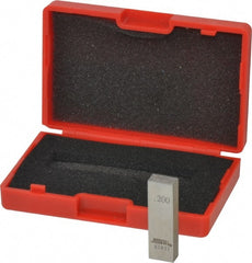 SPI - 0.2" Rectangular Steel Gage Block - Accuracy Grade AS-1, Includes NIST Traceability Certification - Exact Tooling
