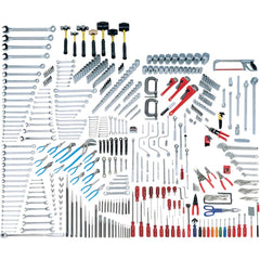 Wright Tool & Forge - Combination Hand Tool Sets; Tool Type: Mega Master Set ; Number of Pieces: 556.000 ; Drive Size (Inch): 1/4, 3/8, 1/2, 3/4 ; Number of Points: 6, 8, 12 ; Measurement Type: Inch/Metric ; Socket Depth: Standard & Deep - Exact Tooling