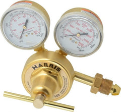 Harris Products - 580 CGA Inlet Connection, Male Fitting, 125 Max psi, Nitrogen Welding Regulator - 9/16-18 Thread, Right Hand Rotation - Exact Tooling