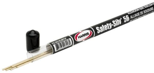 Harris Products - 18 Inch Long, 1/16 Inch Diameter, Bare Coated, High Silver, TIG Welding and Brazing Rod - 0.09 Lb. - Exact Tooling