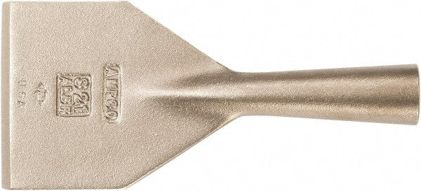 Ampco - Stiff Aluminum Bronze Alloy Chisel Scraper - 3" Blade Width x 1-1/2" Blade Length - Exact Tooling
