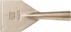 Ampco - Stiff Aluminum Bronze Alloy Chisel Scraper - 3" Blade Width x 1-1/2" Blade Length - Exact Tooling