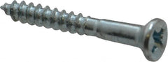 Value Collection - #5, 1" OAL, Phillips Drive, Flat Head Wood Screw - Zinc Plated Steel, Grade 2 - Exact Tooling