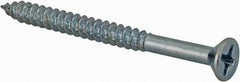 Value Collection - #6, 1-3/4" OAL, Phillips Drive, Flat Head Wood Screw - Zinc Plated Steel, Grade 2 - Exact Tooling