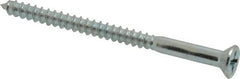 Value Collection - #6, 2" OAL, Phillips Drive, Flat Head Wood Screw - Zinc Plated Steel, Grade 2 - Exact Tooling