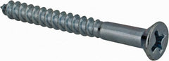 Value Collection - #7, 1-1/2" OAL, Phillips Drive, Flat Head Wood Screw - Zinc Plated Steel, Grade 2 - Exact Tooling