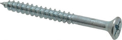 Value Collection - #8, 1-3/4" OAL, Phillips Drive, Flat Head Wood Screw - Zinc Plated Steel, Grade 2 - Exact Tooling