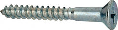 Value Collection - #9, 1-1/2" OAL, Phillips Drive, Flat Head Wood Screw - ASME B18.6.1, Zinc Plated Steel, Grade 2 - Exact Tooling