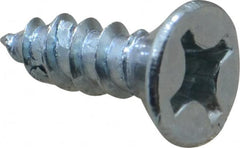 Value Collection - #10, 5/8" OAL, Phillips Drive, Flat Head Wood Screw - Zinc Plated Steel, Grade 2 - Exact Tooling