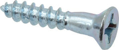 Value Collection - #10, 1" OAL, Phillips Drive, Flat Head Wood Screw - ASME B18.6.1, Zinc Plated Steel, Grade 2 - Exact Tooling