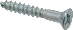 Value Collection - #10, 1-1/4" OAL, Phillips Drive, Flat Head Wood Screw - ASME B18.6.1, Zinc Plated Steel, Grade 2 - Exact Tooling
